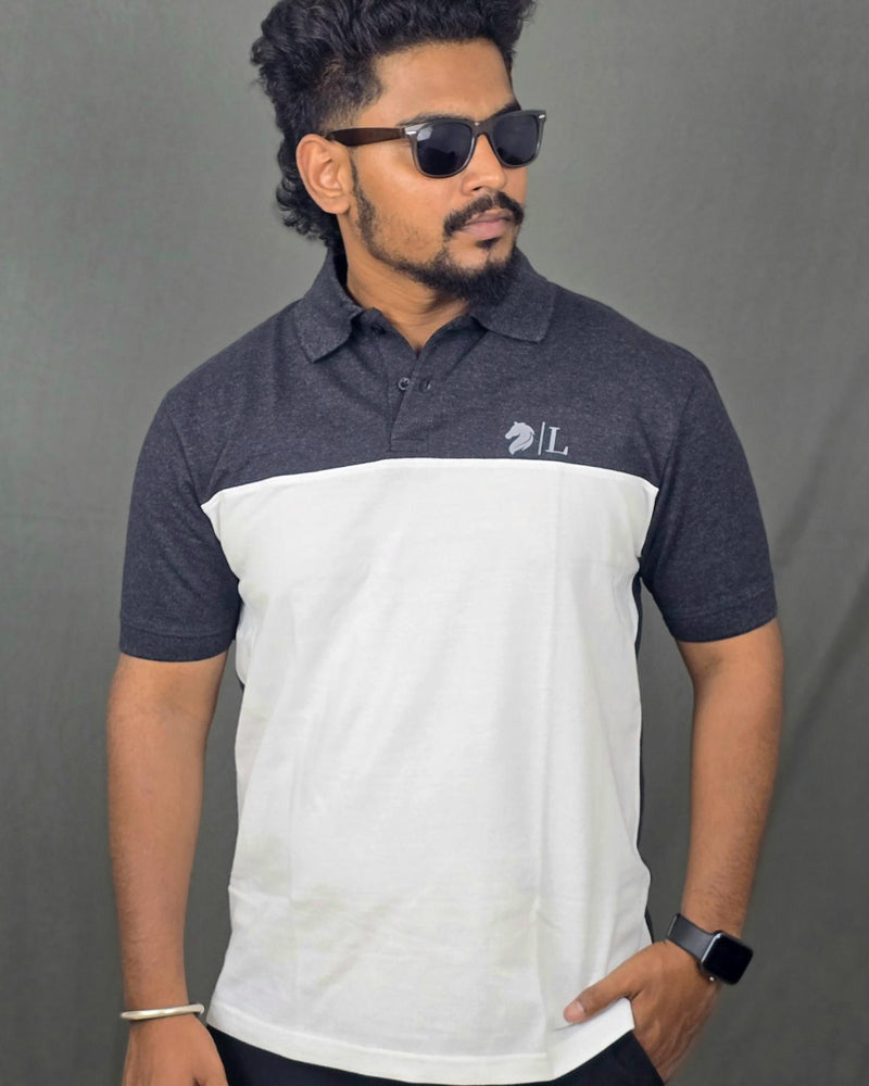 Charcoal & White Men's T-Shirt