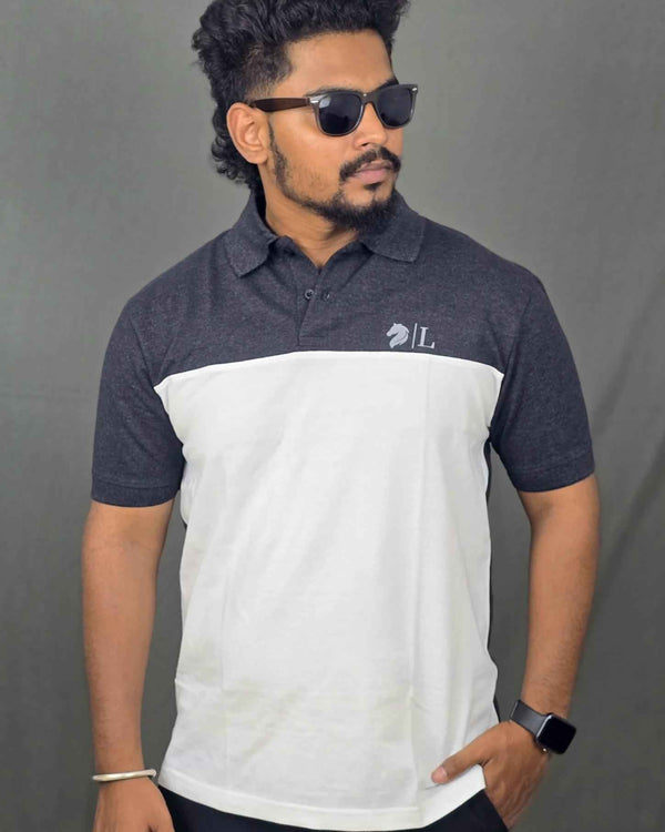 Charcoal & White Men's T-Shirt