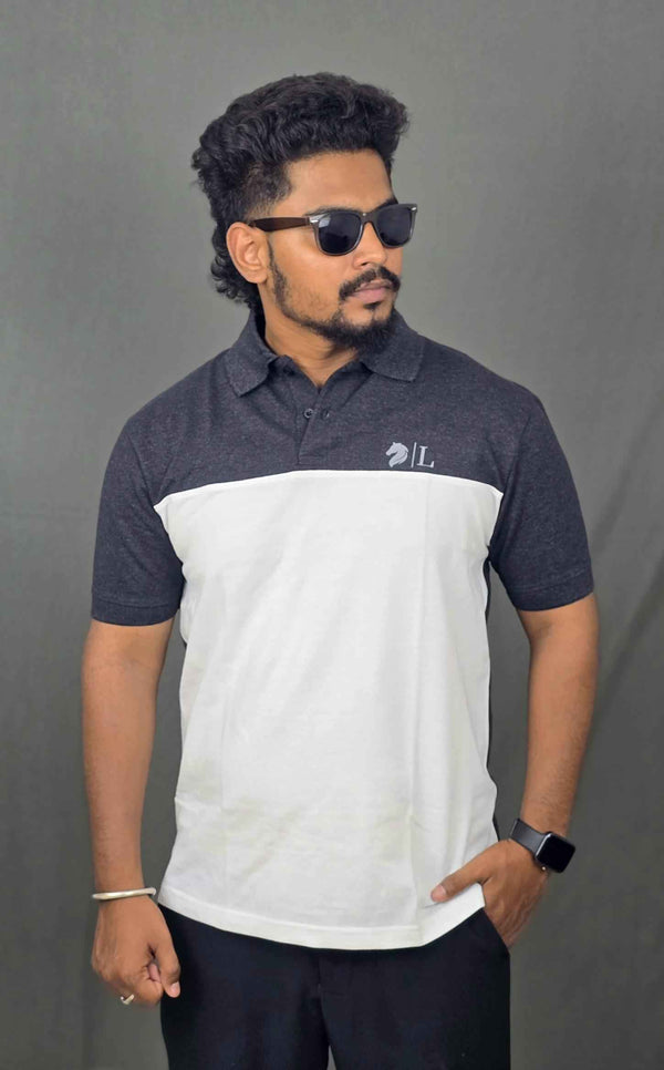 Charcoal & White Men's T-Shirt