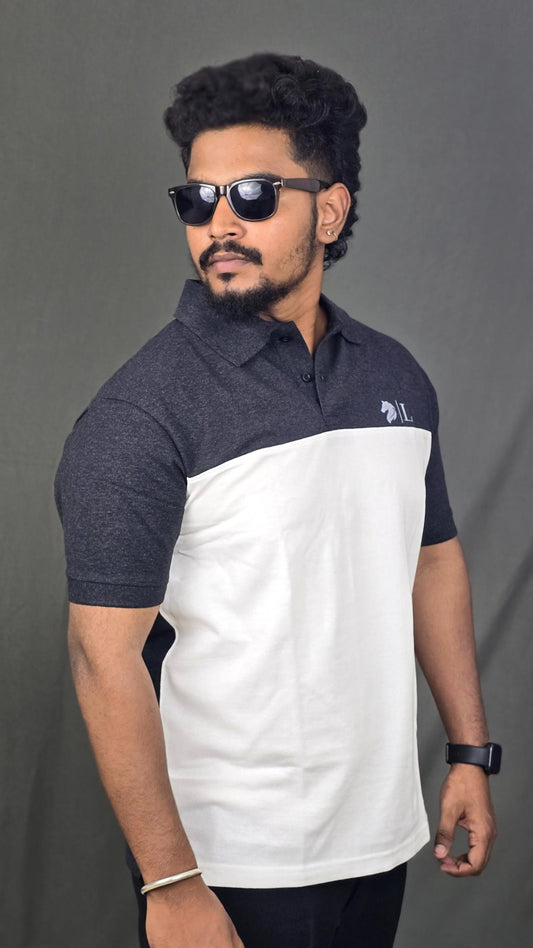 Charcoal & White Men's T-Shirt