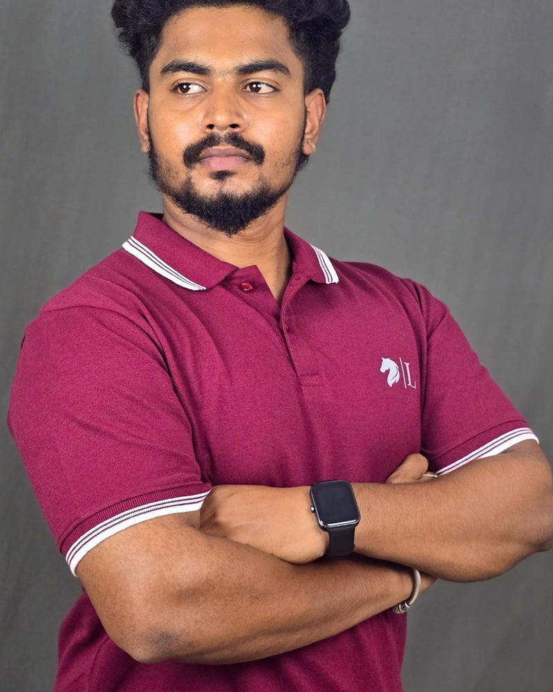 Stylish Maroon Men's T-Shirt