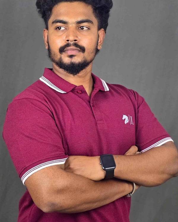 Stylish Maroon Men's T-Shirt