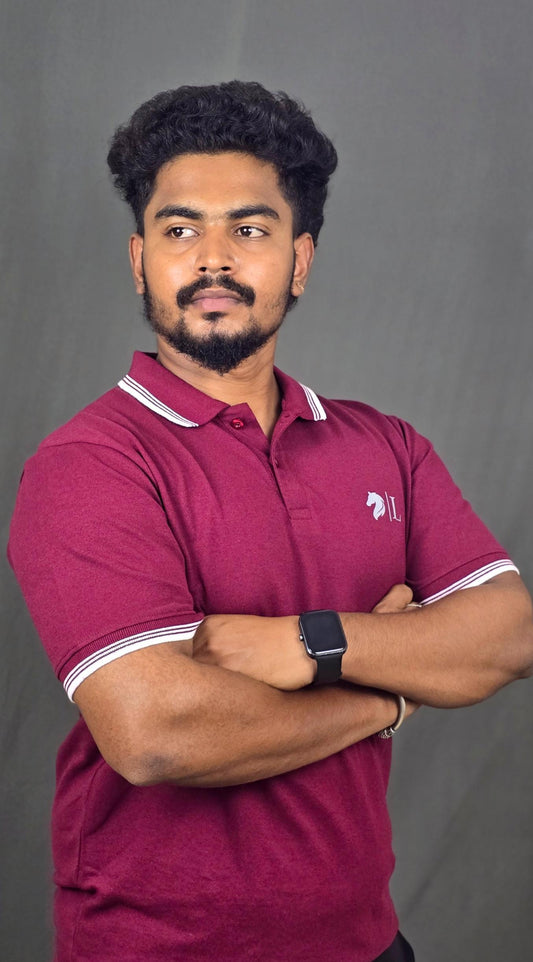 Stylish Maroon Men's T-Shirt